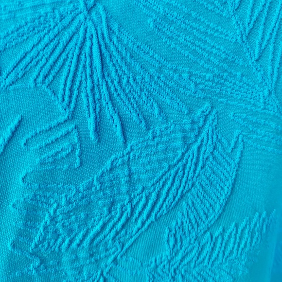 Venus bikini set NEW SUBTLE LEAF PRINT BRIGHT AQUA BLUE - Picture 11 of 15